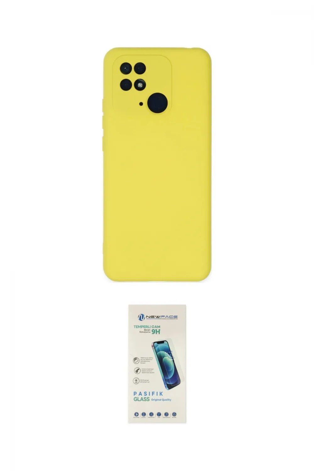 ieg™ Redmi 10C Kılıf Ahenk Serisi - Şeffaf Pasifik Cam Ekran Koruyucu