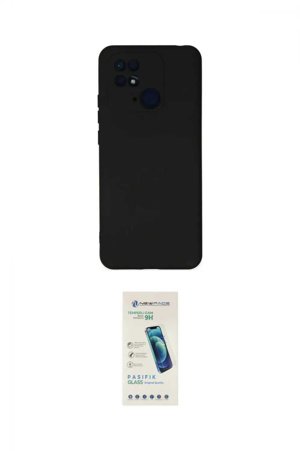 ieg™ Redmi 10C Kılıf Ahenk Serisi - Şeffaf Pasifik Cam Ekran Koruyucu