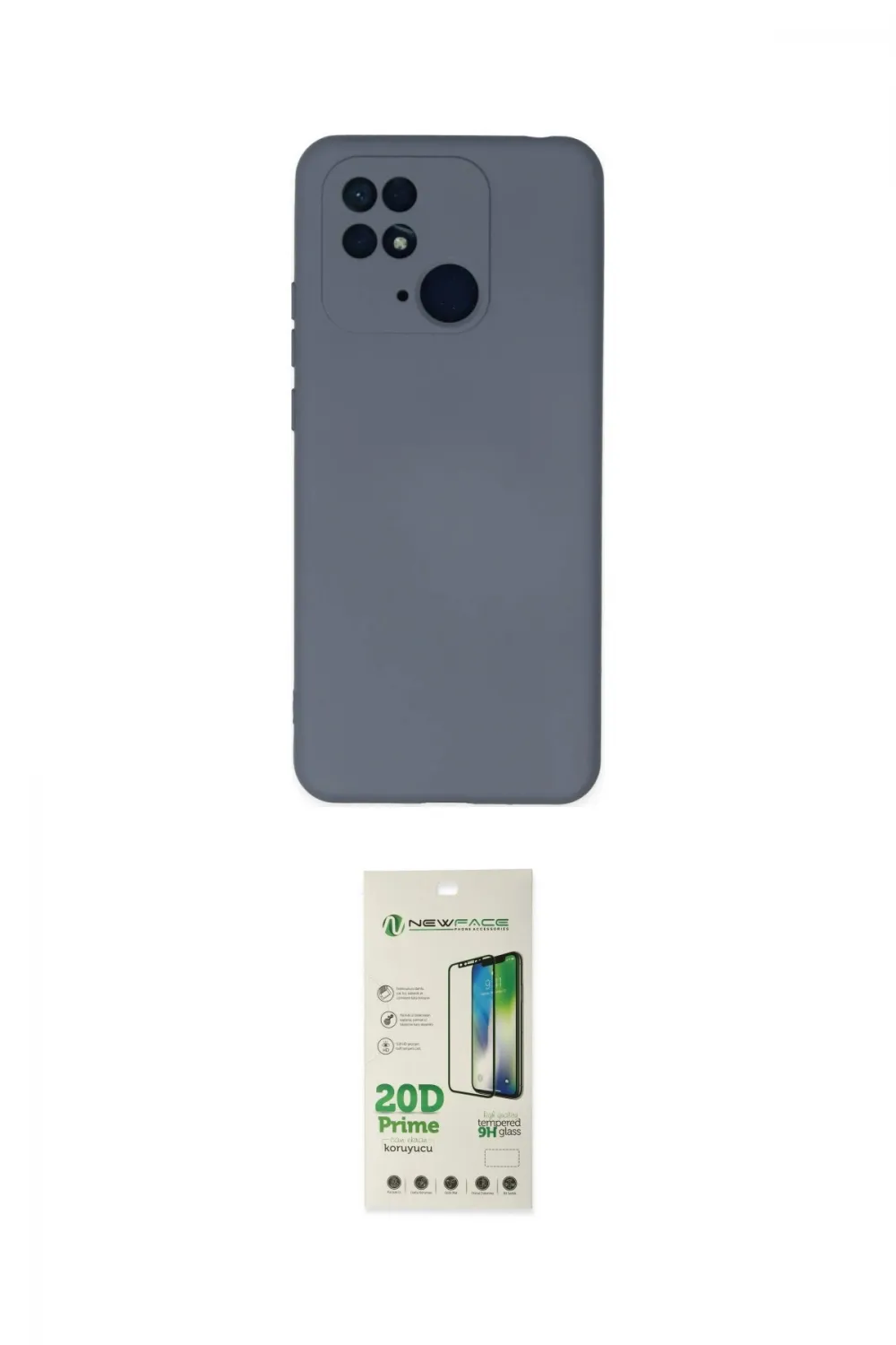 ieg™ Redmi 10C Kılıf Ahenk Serisi - Siyah 20D Premium Cam Ekran Koruyucu
