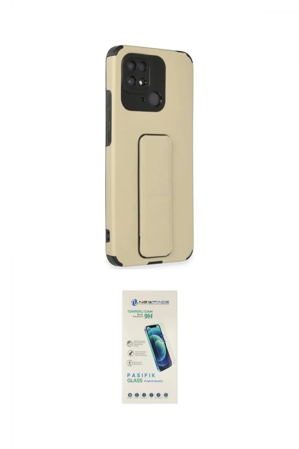 ieg™ Redmi 10C Kılıf Çekirdek Yansıma - Şeffaf Pasifik Cam Ekran Koruyucu
