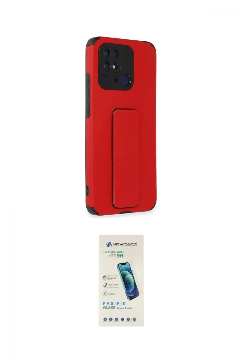 ieg™ Redmi 10C Kılıf Çekirdek Yansıma - Şeffaf Pasifik Cam Ekran Koruyucu