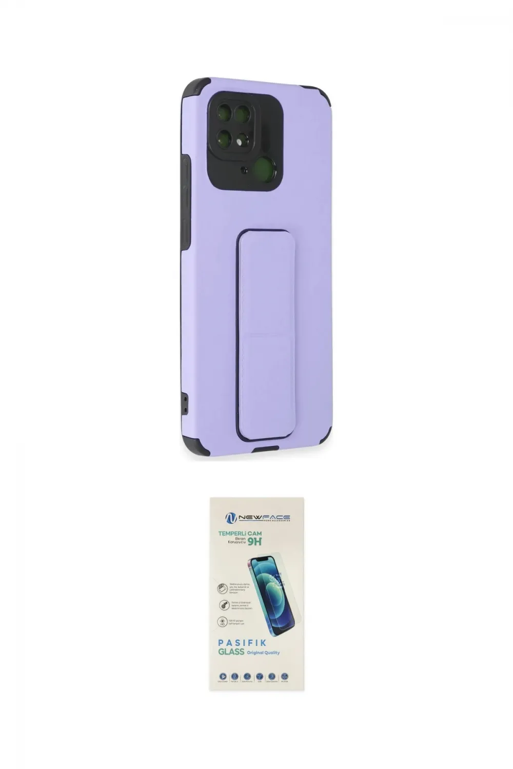 ieg™ Redmi 10C Kılıf Çekirdek Yansıma - Şeffaf Pasifik Cam Ekran Koruyucu