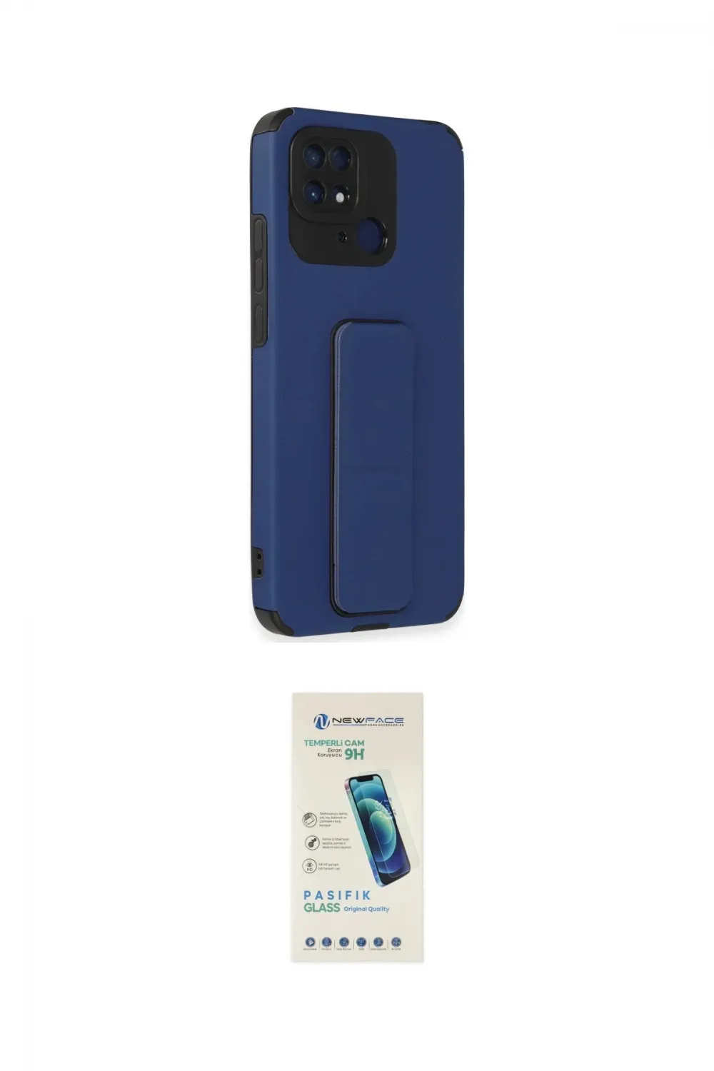 ieg™ Redmi 10C Kılıf Çekirdek Yansıma - Şeffaf Pasifik Cam Ekran Koruyucu