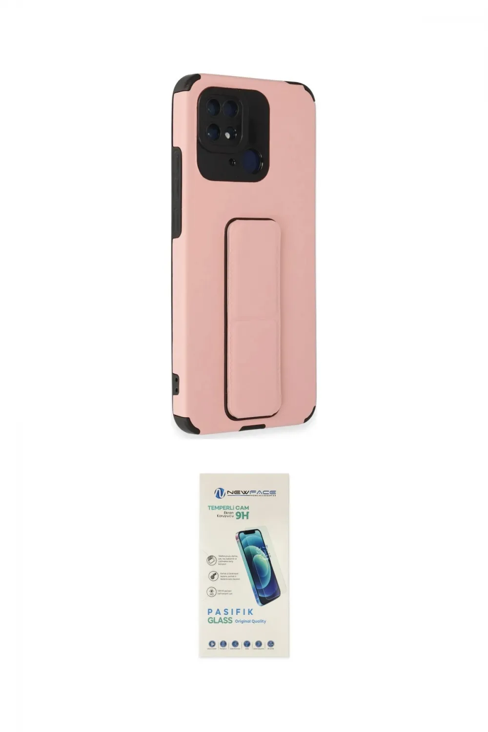 ieg™ Redmi 10C Kılıf Çekirdek Yansıma - Şeffaf Pasifik Cam Ekran Koruyucu