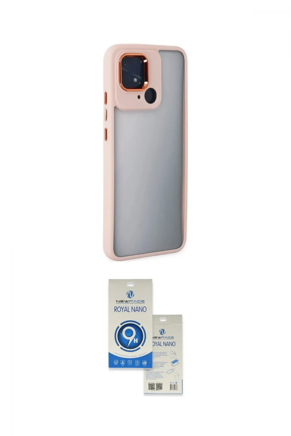 ieg™ Redmi 10C Kılıf Eksen Doku Prime - Şeffaf Royal Nano Ekran Koruyucu
