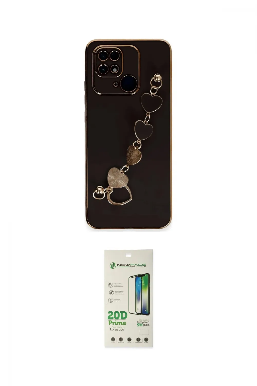 ieg™ Redmi 10C Kılıf Nova Işık Prime - Siyah 20D Premium Cam Ekran Koruyucu