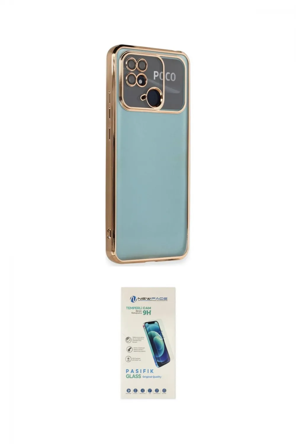 ieg™ Redmi 10C Kılıf Vadi Minimal - Şeffaf Pasifik Cam Ekran Koruyucu