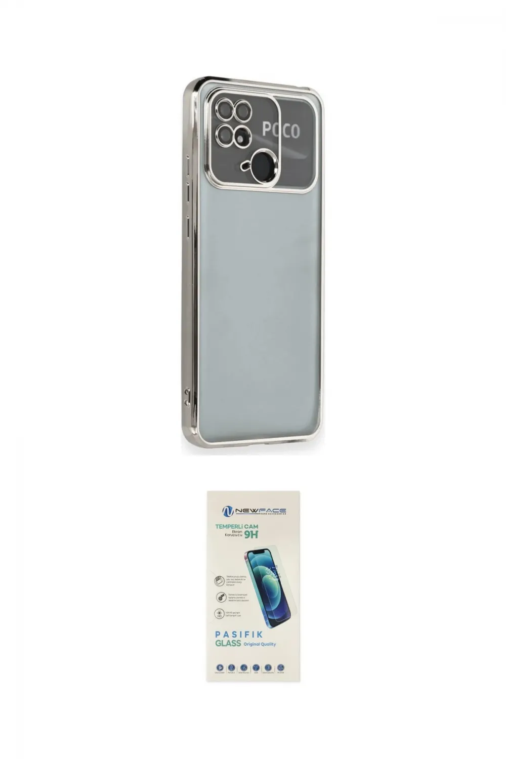 ieg™ Redmi 10C Kılıf Vadi Minimal - Şeffaf Pasifik Cam Ekran Koruyucu