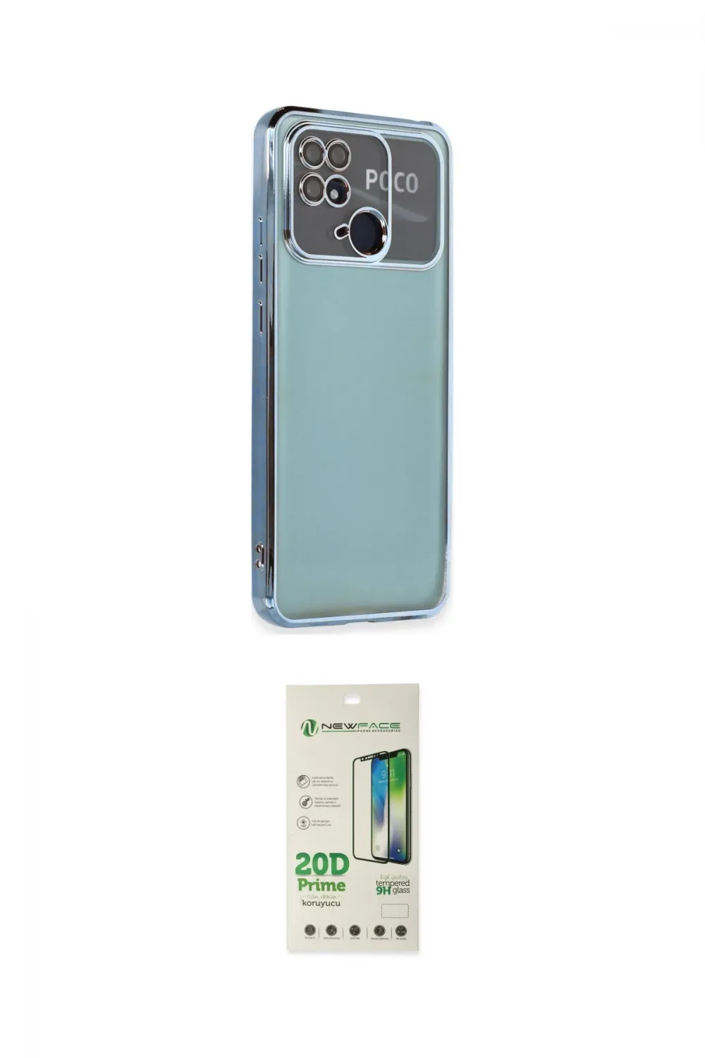 ieg™ Redmi 10C Kılıf Vadi Minimal - Siyah 20D Premium Cam Ekran Koruyucu