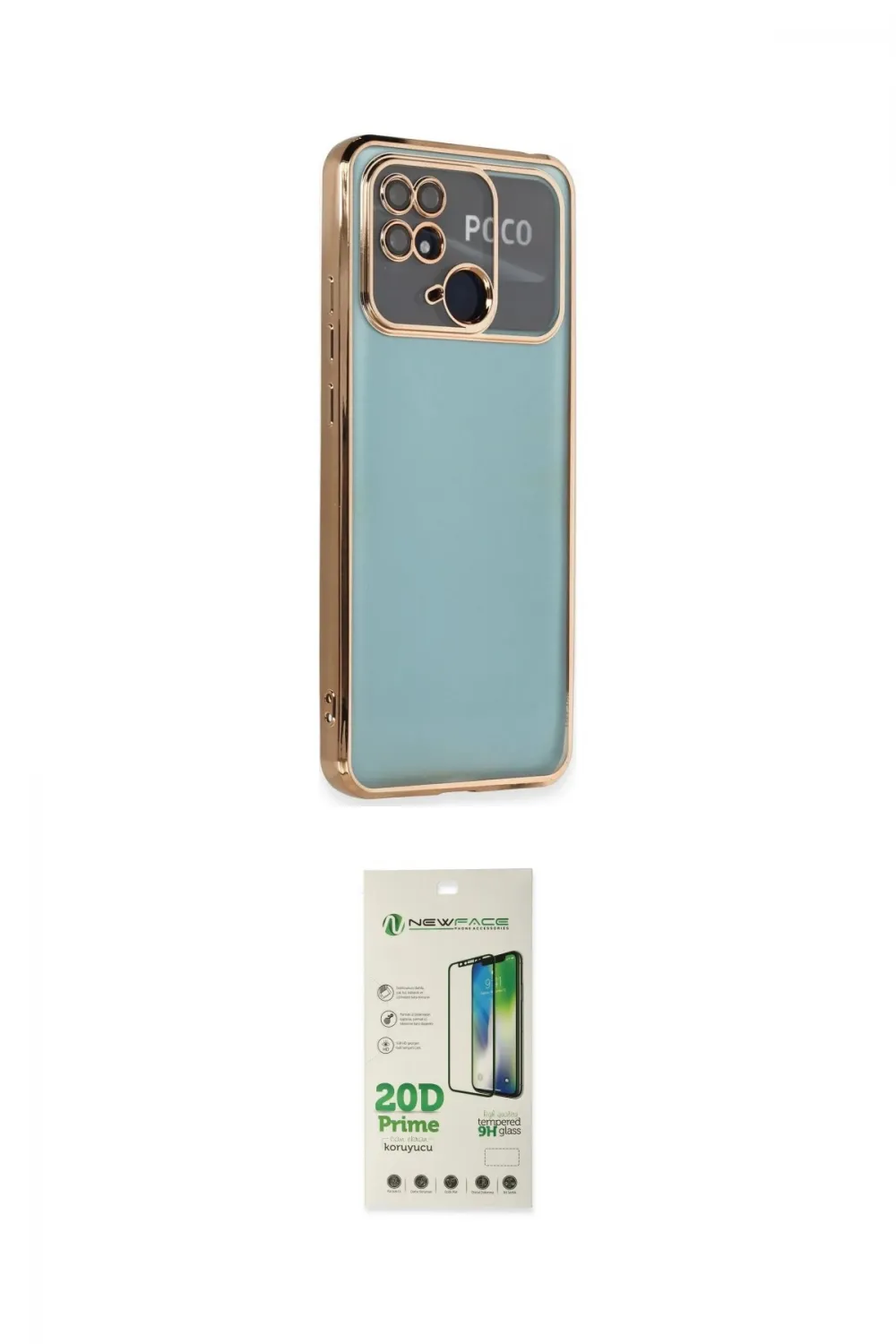 ieg™ Redmi 10C Kılıf Vadi Minimal - Siyah 20D Premium Cam Ekran Koruyucu