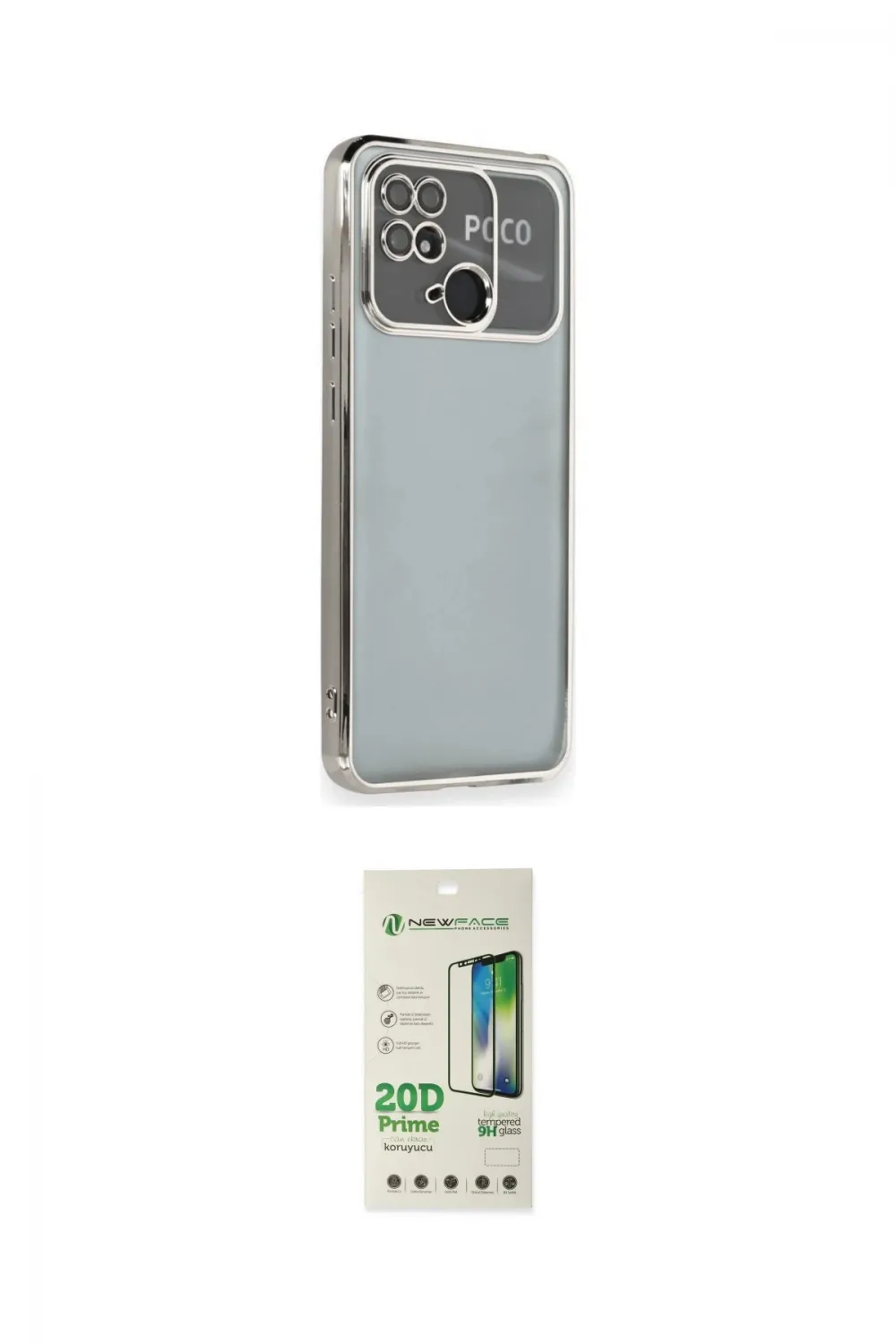 ieg™ Redmi 10C Kılıf Vadi Minimal - Siyah 20D Premium Cam Ekran Koruyucu