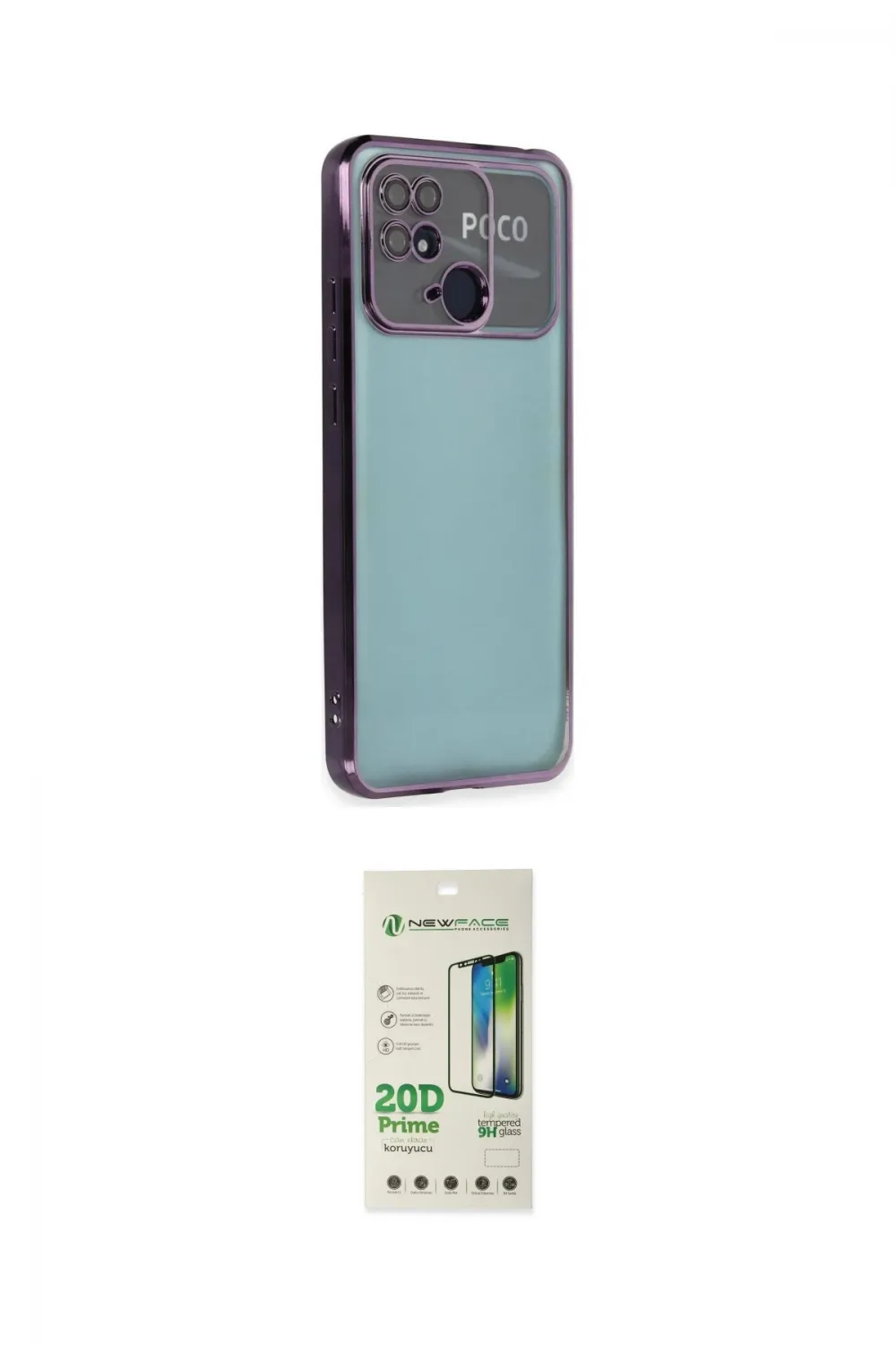 ieg™ Redmi 10C Kılıf Vadi Minimal - Siyah 20D Premium Cam Ekran Koruyucu