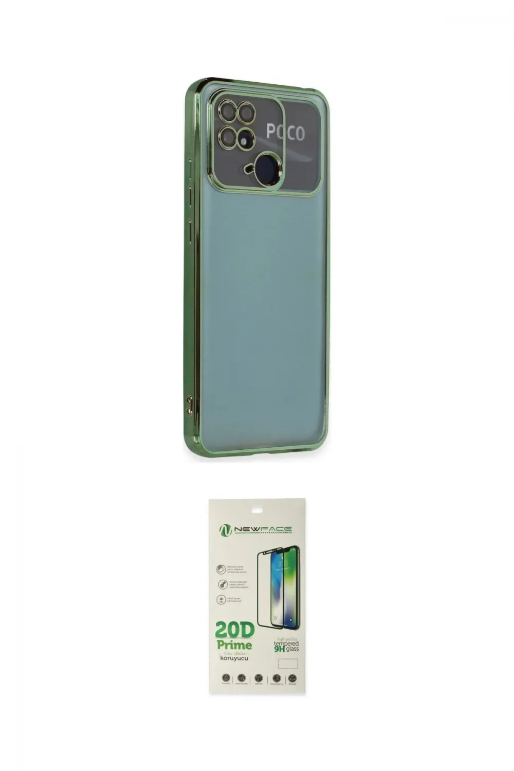 ieg™ Redmi 10C Kılıf Vadi Minimal - Siyah 20D Premium Cam Ekran Koruyucu