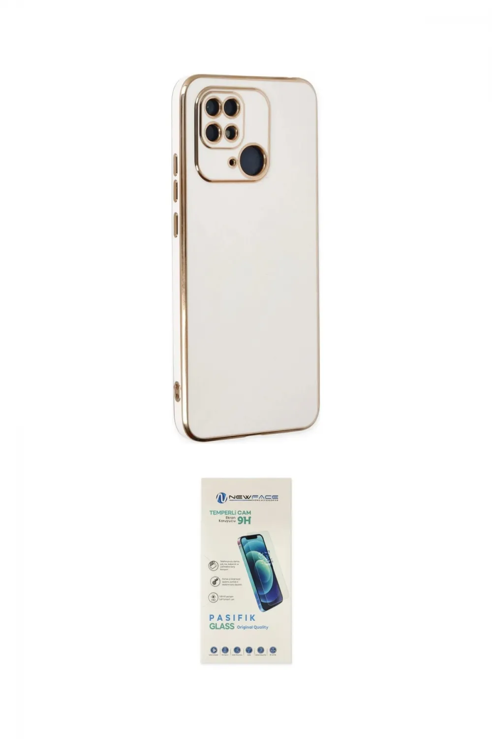 ieg™ Redmi 10C Kılıf Yankı Serisi - Şeffaf Pasifik Cam Ekran Koruyucu