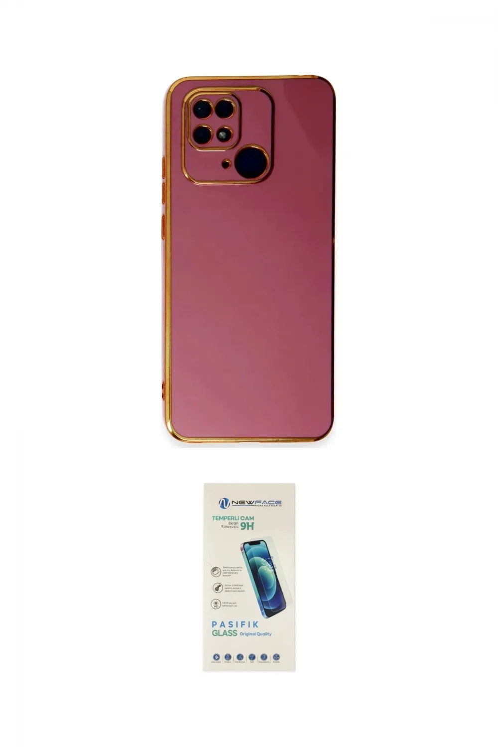 ieg™ Redmi 10C Kılıf Yankı Serisi - Şeffaf Pasifik Cam Ekran Koruyucu