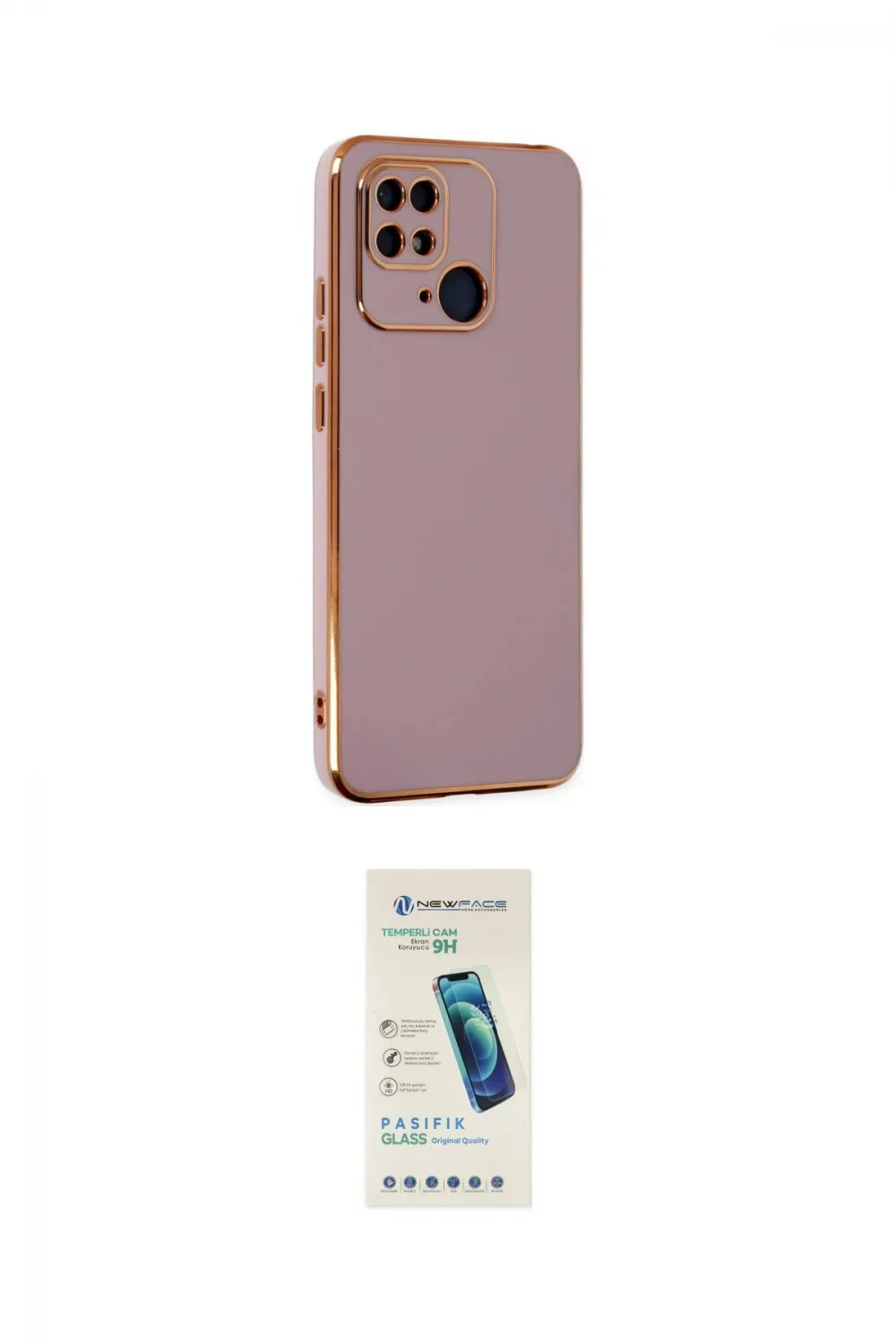 ieg™ Redmi 10C Kılıf Yankı Serisi - Şeffaf Pasifik Cam Ekran Koruyucu