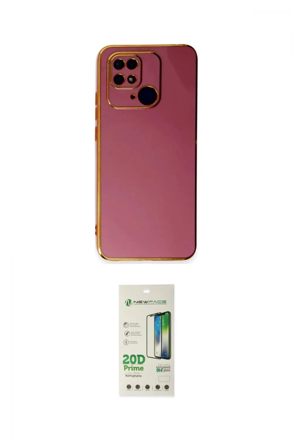 ieg™ Redmi 10C Kılıf Yankı Serisi - Siyah 20D Premium Cam Ekran Koruyucu