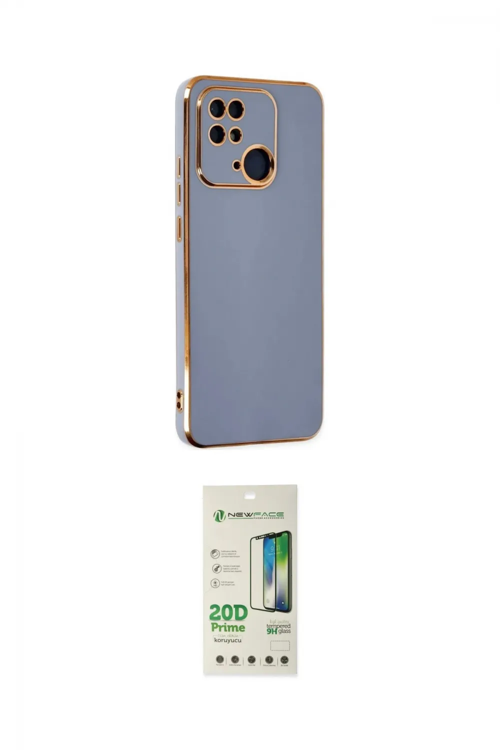 ieg™ Redmi 10C Kılıf Yankı Serisi - Siyah 20D Premium Cam Ekran Koruyucu