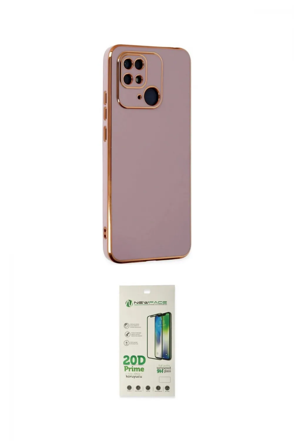 ieg™ Redmi 10C Kılıf Yankı Serisi - Siyah 20D Premium Cam Ekran Koruyucu