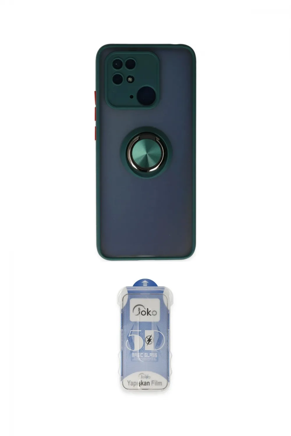 ieg™ Redmi 10C Kılıf Yörünge Çizgi - Siyah Joko Magic 5D Cam