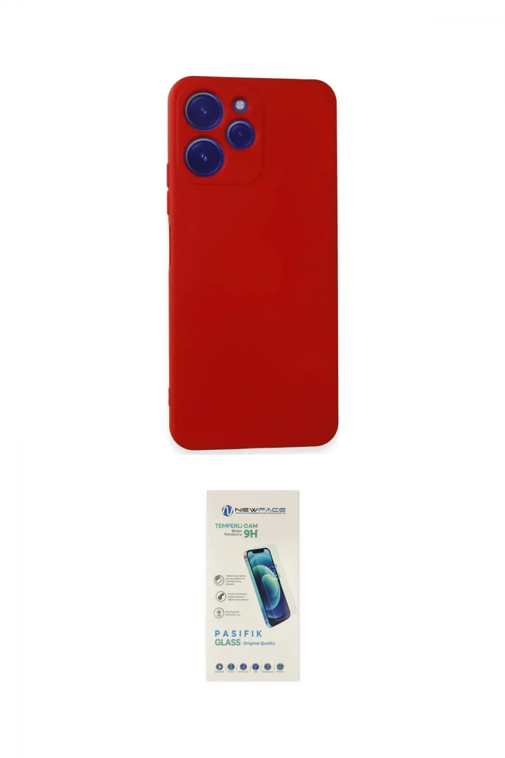 ieg™ Redmi 12 Kılıf Ahenk Serisi - Şeffaf Pasifik Cam Ekran Koruyucu
