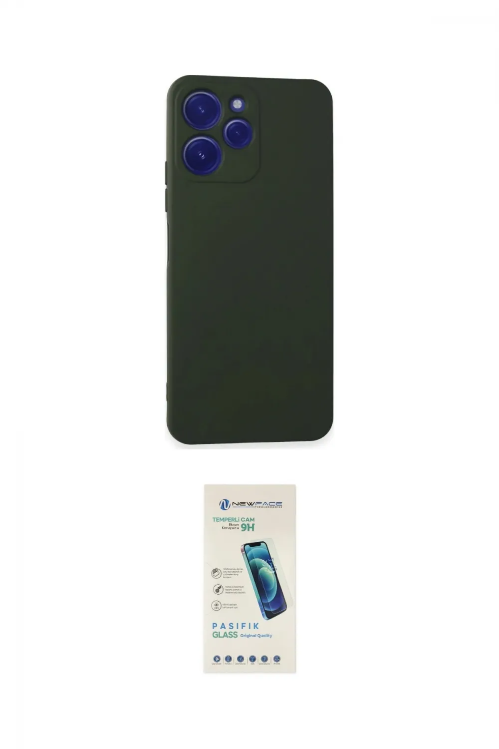 ieg™ Redmi 12 Kılıf Ahenk Serisi - Şeffaf Pasifik Cam Ekran Koruyucu