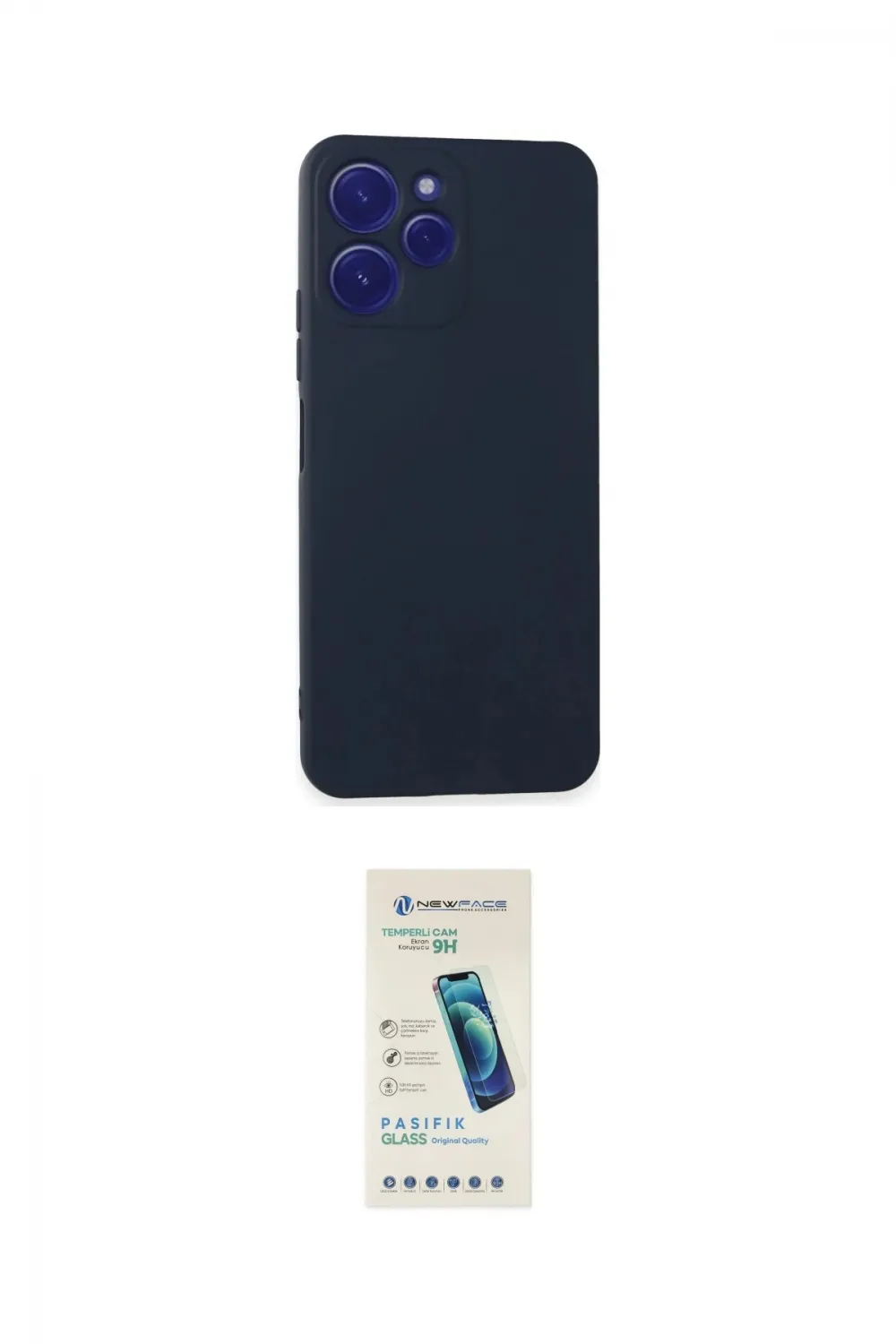 ieg™ Redmi 12 Kılıf Ahenk Serisi - Şeffaf Pasifik Cam Ekran Koruyucu