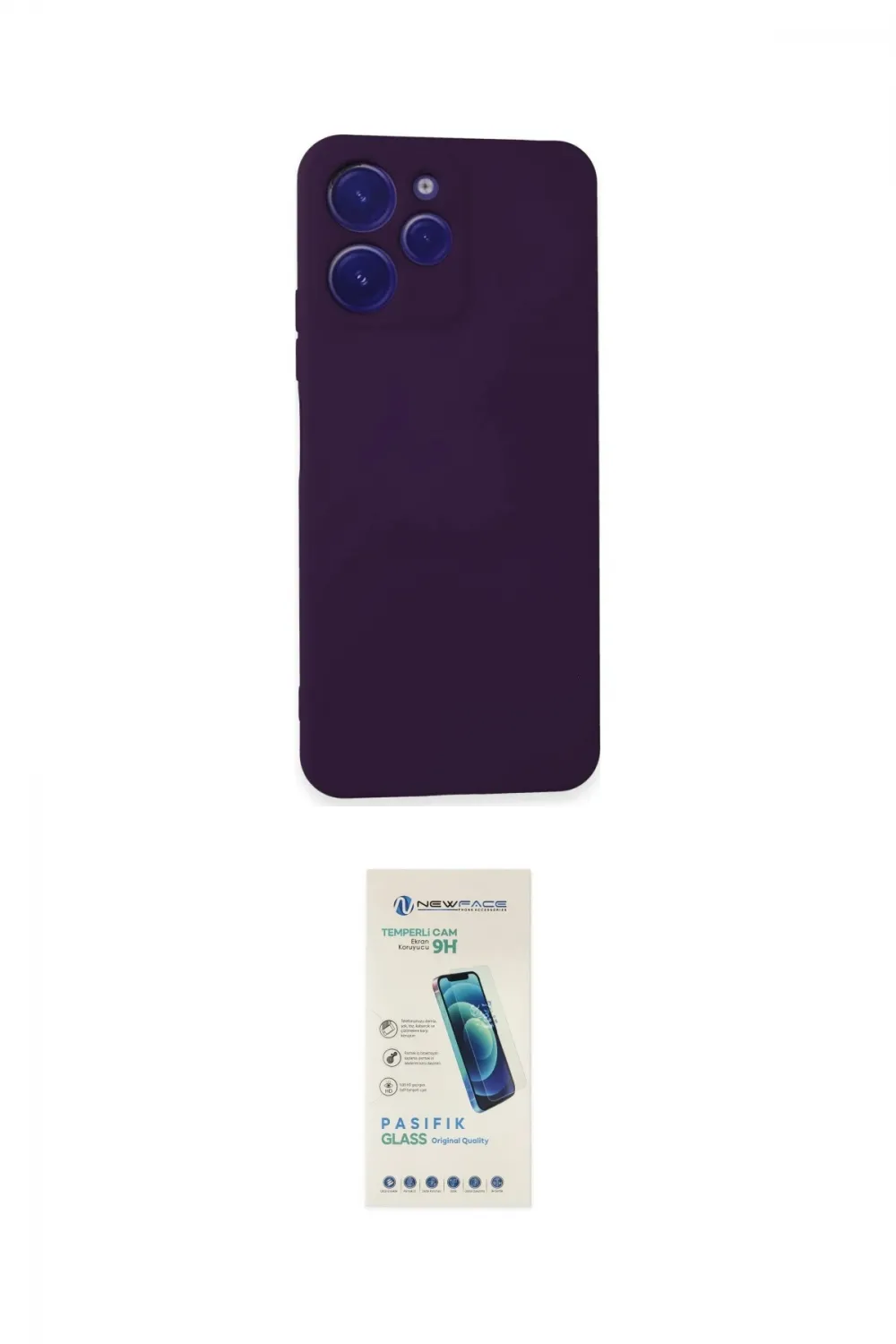 ieg™ Redmi 12 Kılıf Ahenk Serisi - Şeffaf Pasifik Cam Ekran Koruyucu