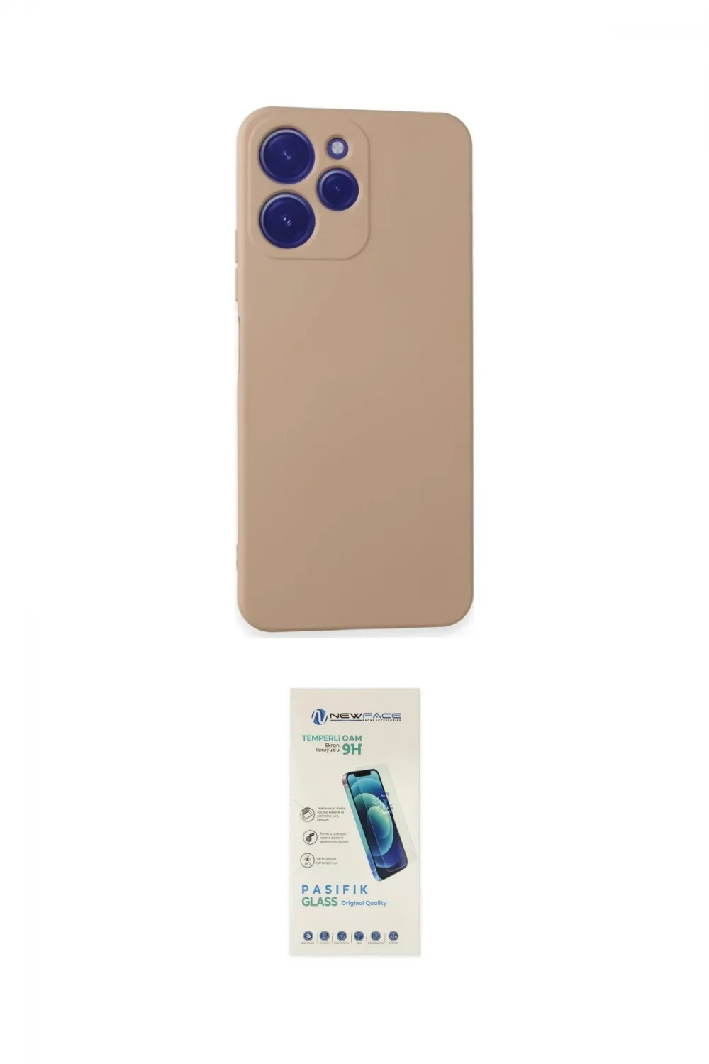 ieg™ Redmi 12 Kılıf Ahenk Serisi - Şeffaf Pasifik Cam Ekran Koruyucu
