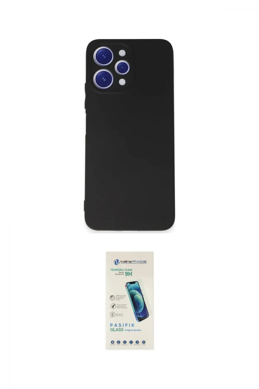 ieg™ Redmi 12 Kılıf Kozmos Yansıma Özel Seri - Şeffaf Pasifik Cam Ekran Koruyucu