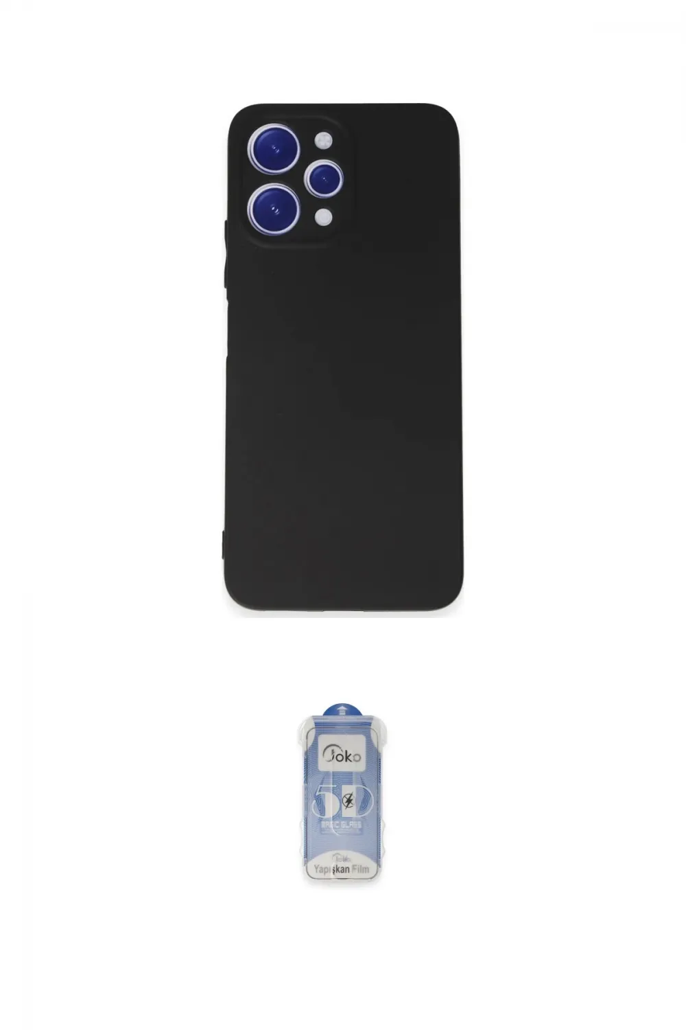 ieg™ Redmi 12 Kılıf Kozmos Yansıma Özel Seri - Siyah Joko Magic 5D Cam
