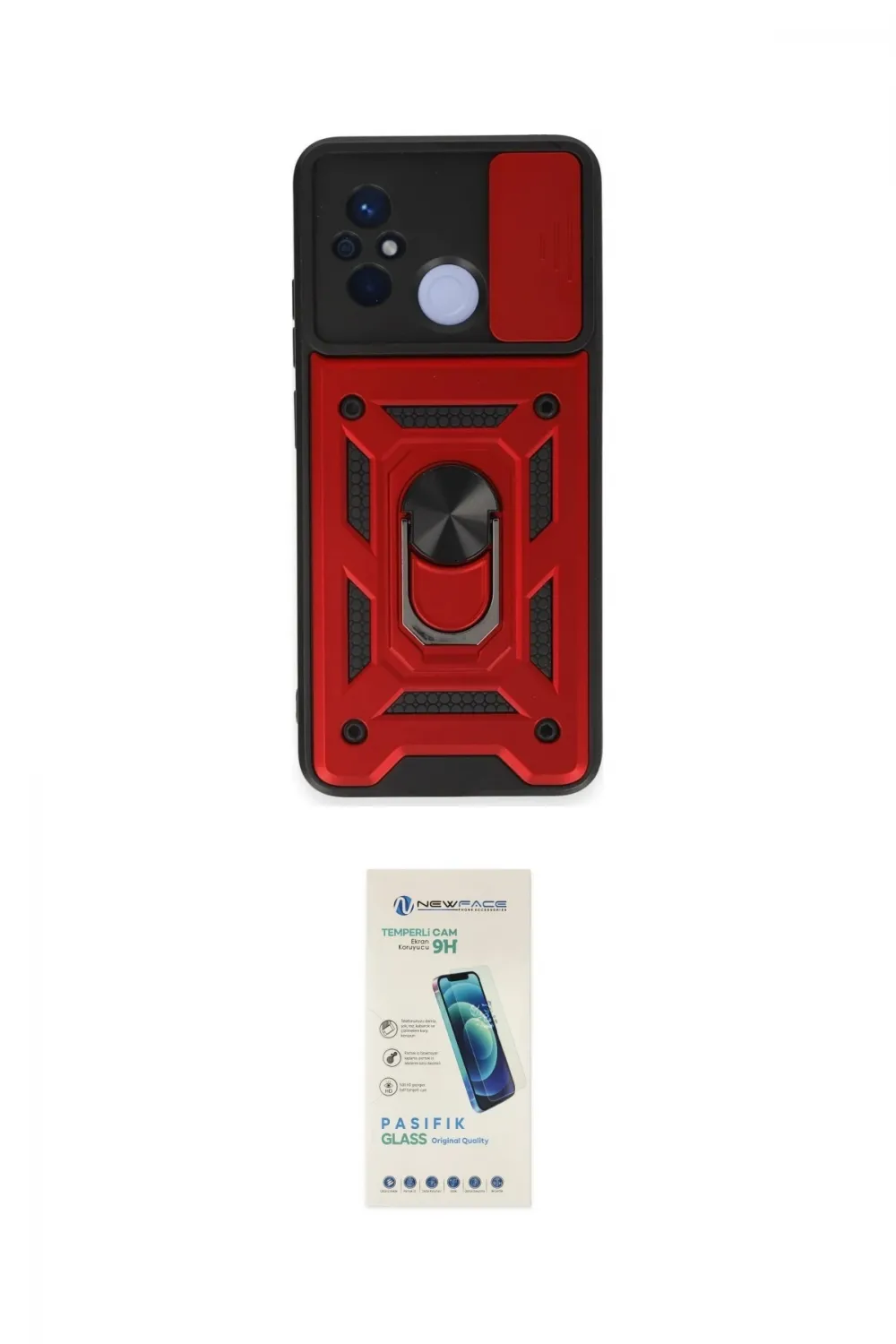 ieg™ Redmi 12C Kılıf Ahenk Klasik - Şeffaf Pasifik Cam Ekran Koruyucu