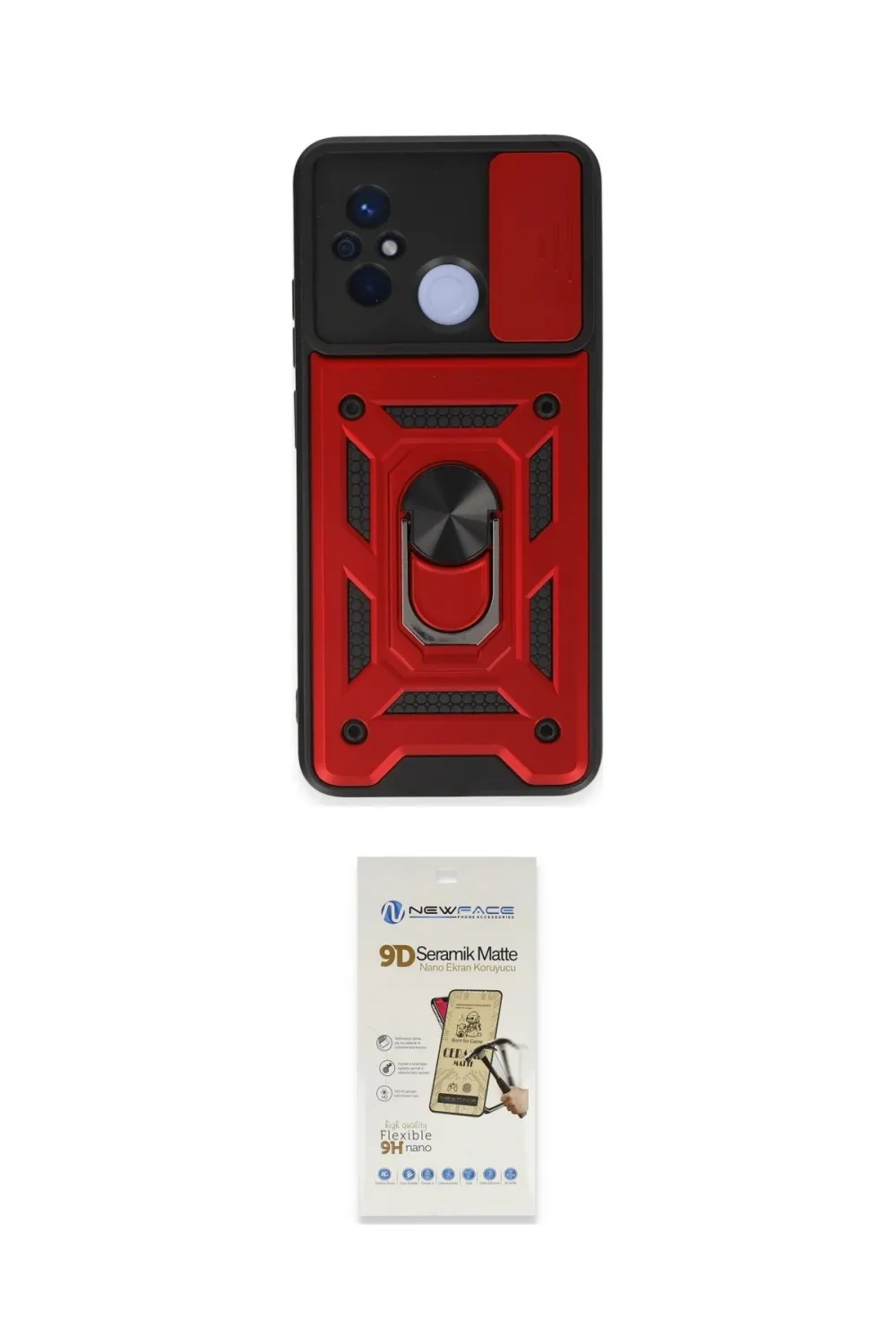 ieg™ Redmi 12C Kılıf Ahenk Klasik - Siyah Mat Seramik Nano Ekran Koruyucu
