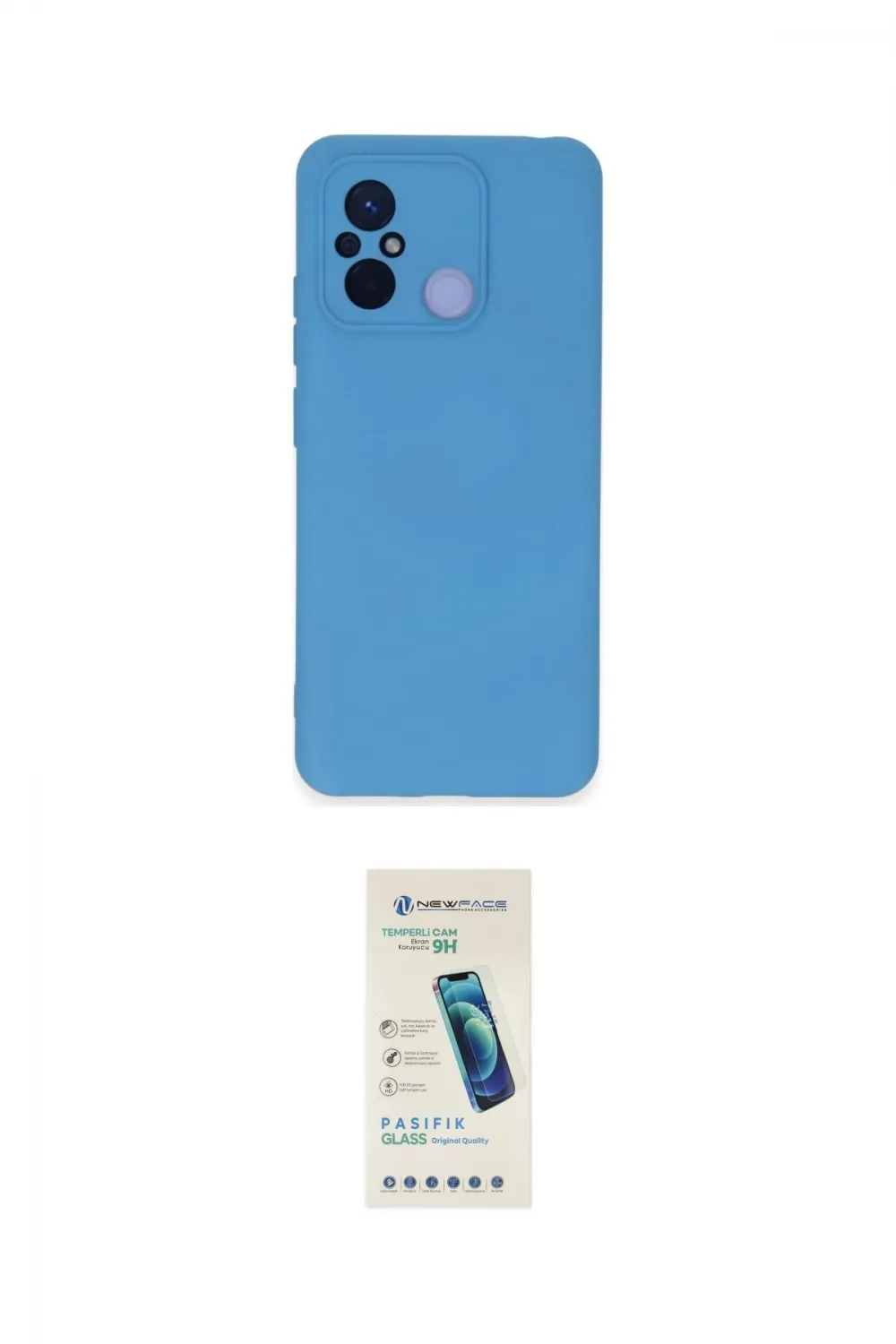 ieg™ Redmi 12C Kılıf Ahenk Serisi - Şeffaf Pasifik Cam Ekran Koruyucu