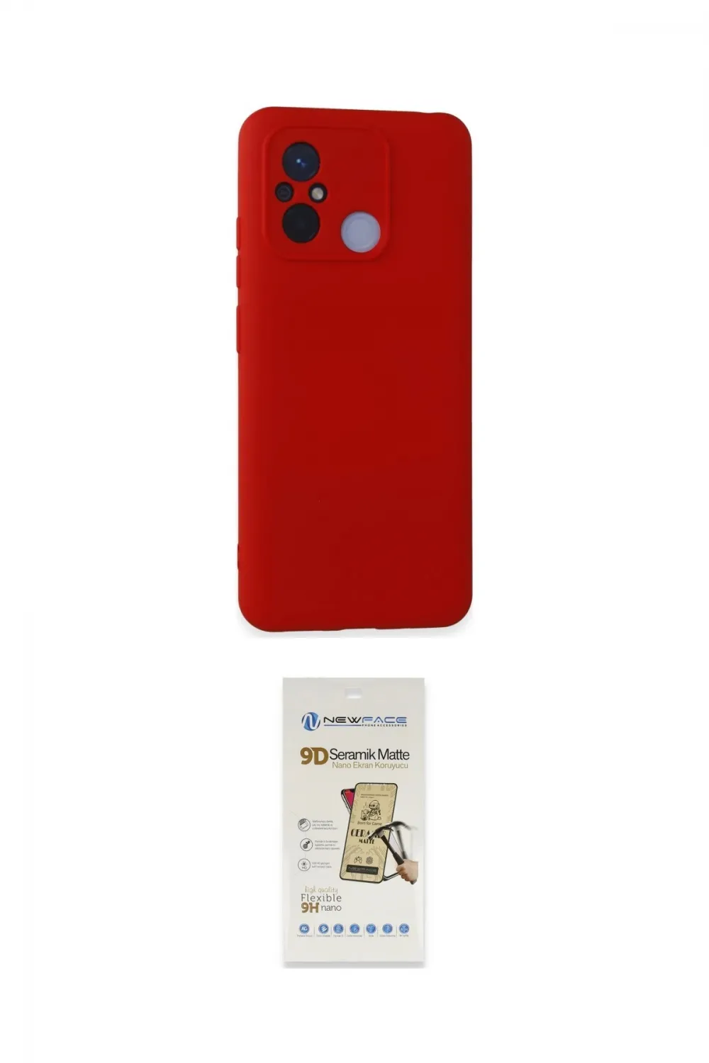 ieg™ Redmi 12C Kılıf Ahenk Serisi - Siyah Mat Seramik Nano Ekran Koruyucu