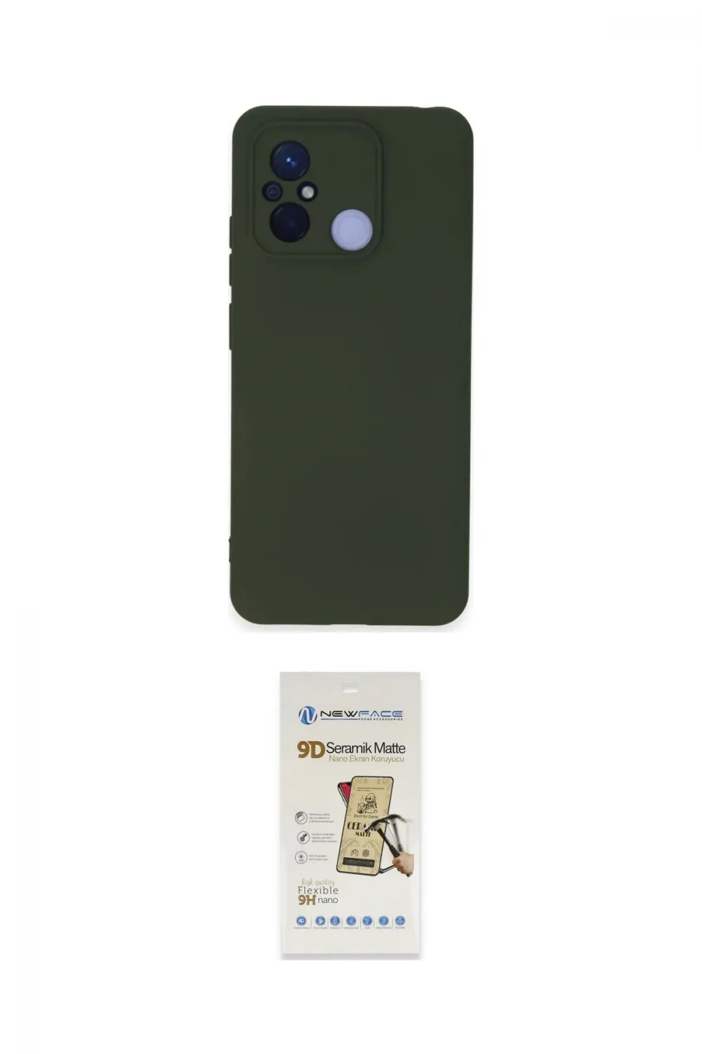 ieg™ Redmi 12C Kılıf Ahenk Serisi - Siyah Mat Seramik Nano Ekran Koruyucu