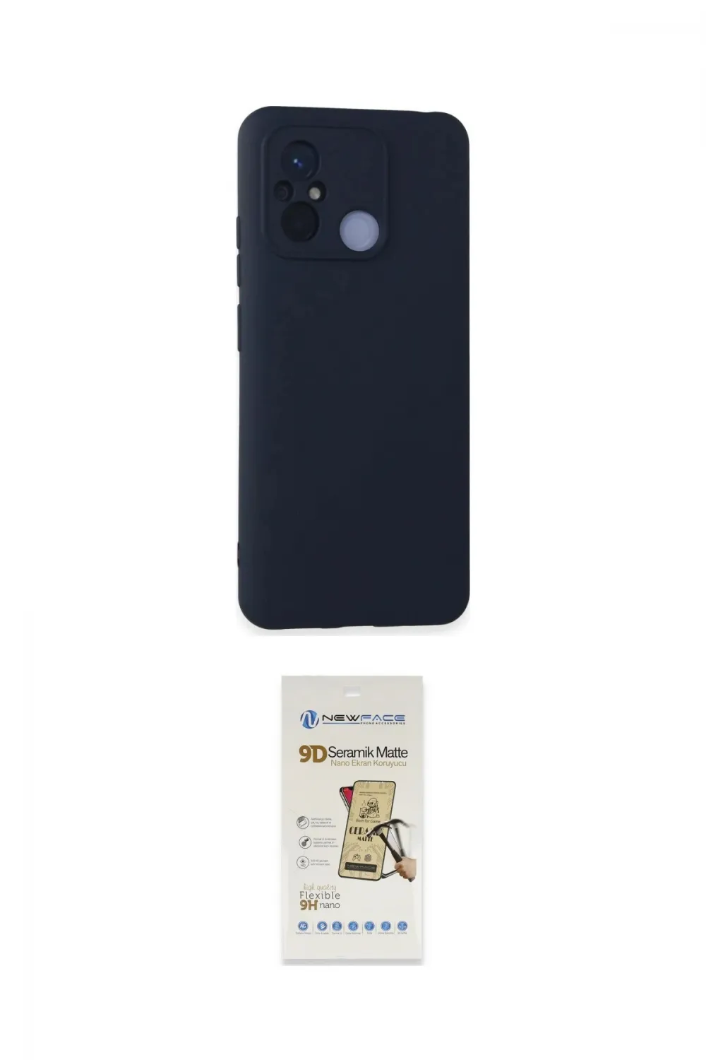 ieg™ Redmi 12C Kılıf Ahenk Serisi - Siyah Mat Seramik Nano Ekran Koruyucu