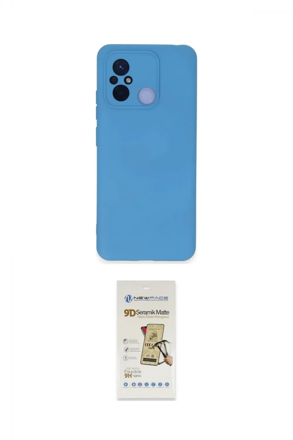 ieg™ Redmi 12C Kılıf Ahenk Serisi - Siyah Mat Seramik Nano Ekran Koruyucu