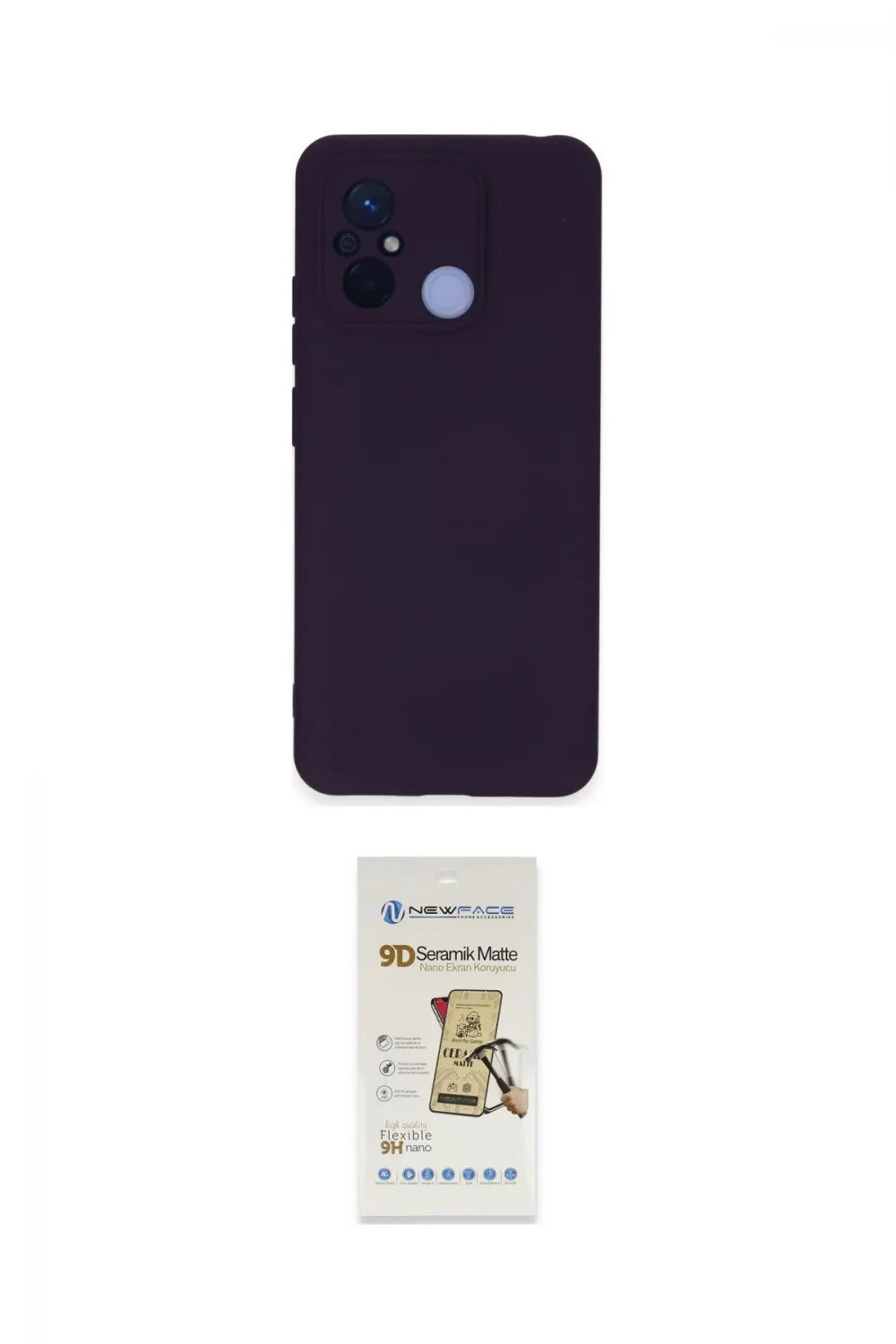 ieg™ Redmi 12C Kılıf Ahenk Serisi - Siyah Mat Seramik Nano Ekran Koruyucu