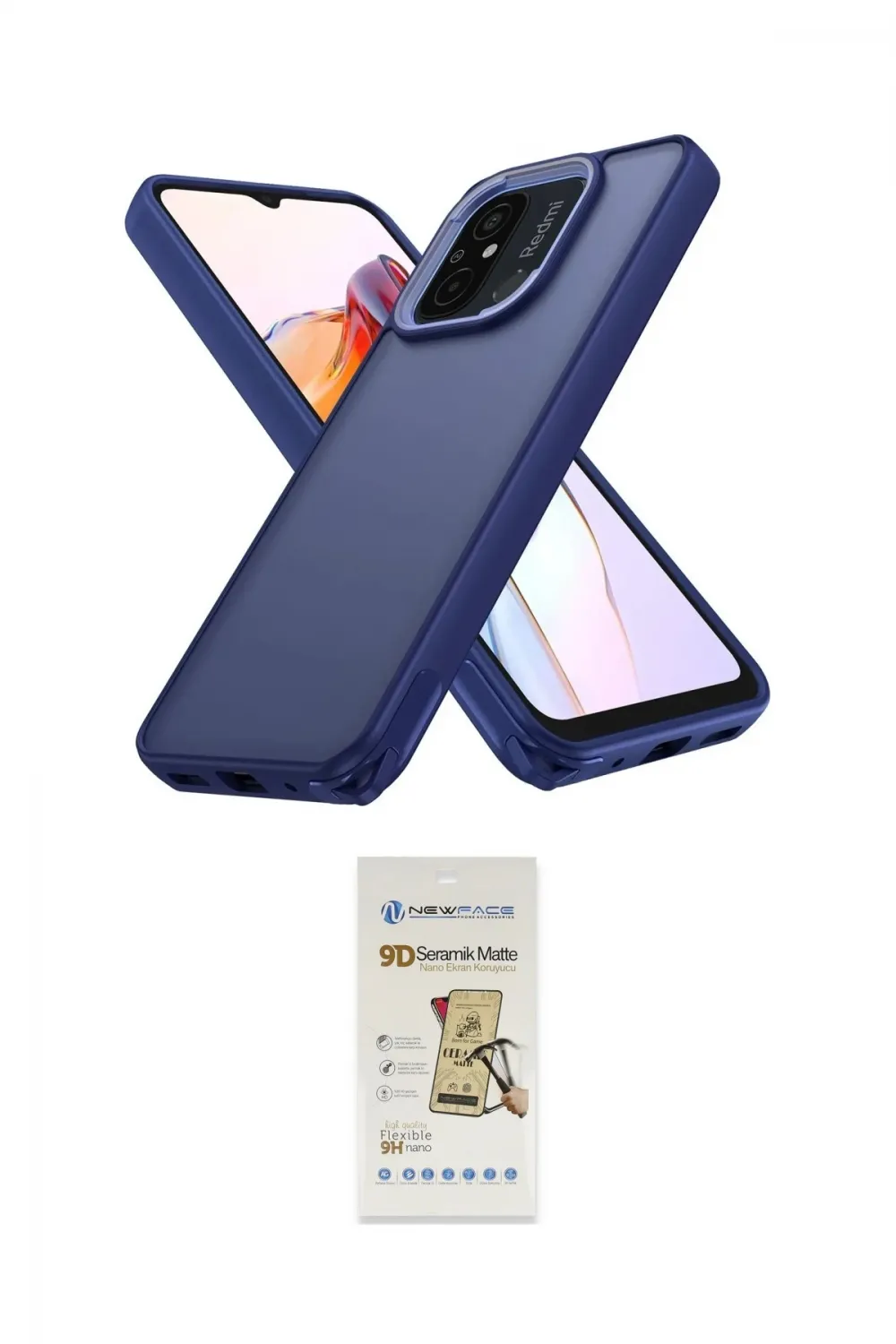 ieg™ Redmi 12C Kılıf Atlas Form - Siyah Mat Seramik Nano Ekran Koruyucu
