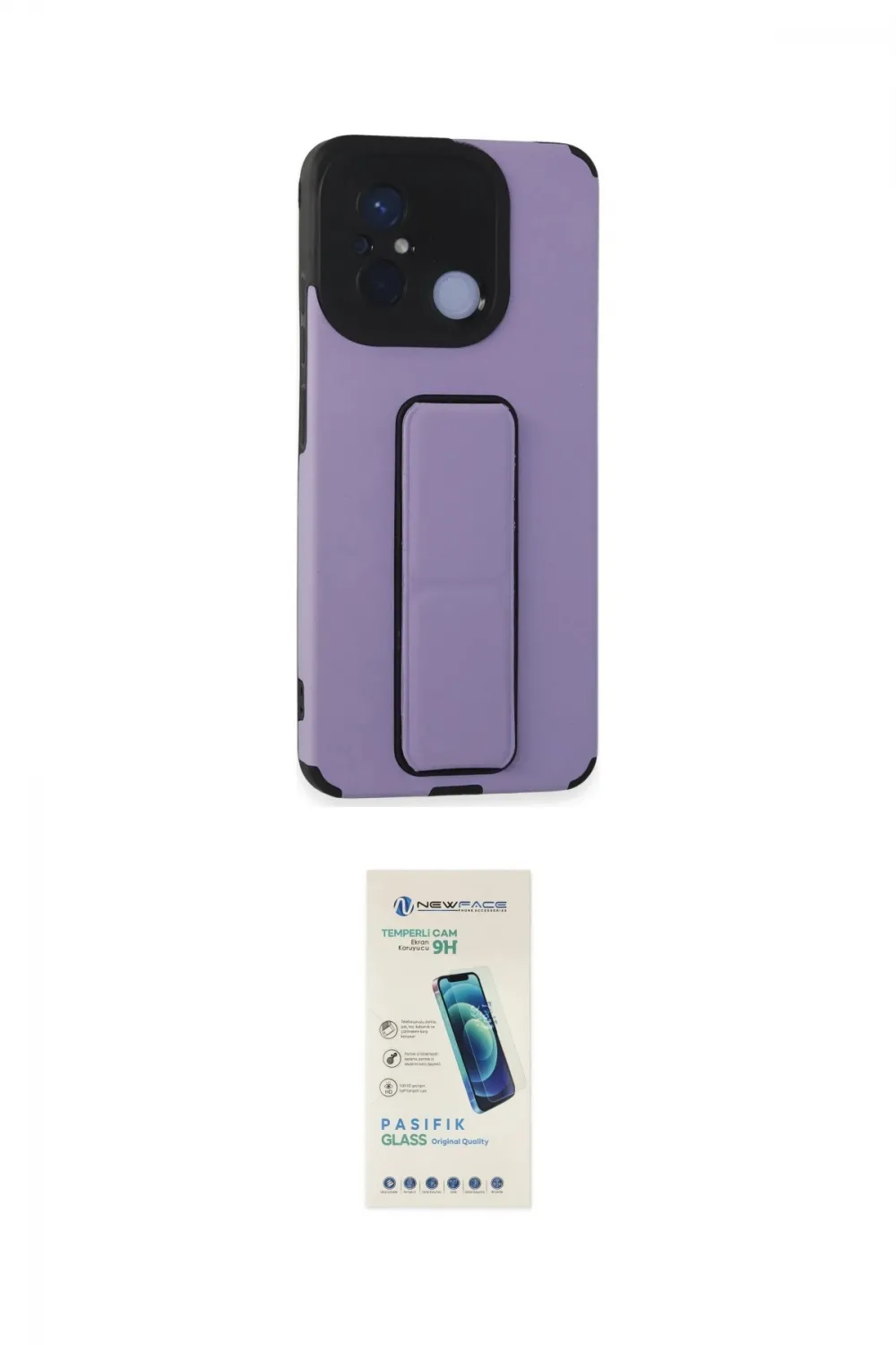 ieg™ Redmi 12C Kılıf Çekirdek Yansıma - Şeffaf Pasifik Cam Ekran Koruyucu