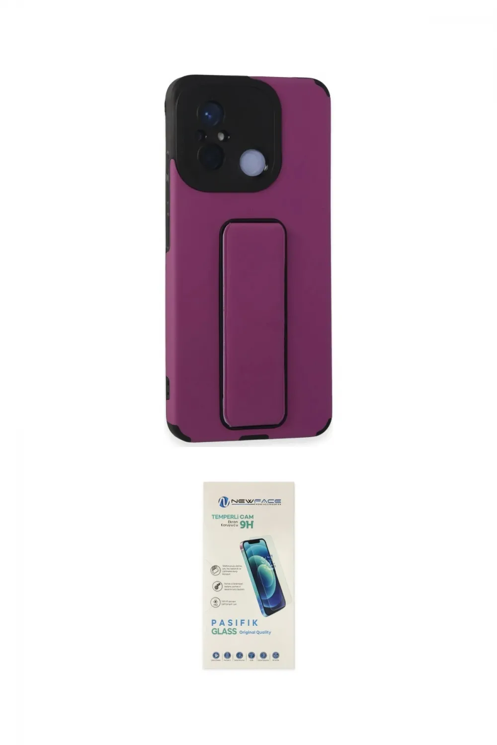 ieg™ Redmi 12C Kılıf Çekirdek Yansıma - Şeffaf Pasifik Cam Ekran Koruyucu