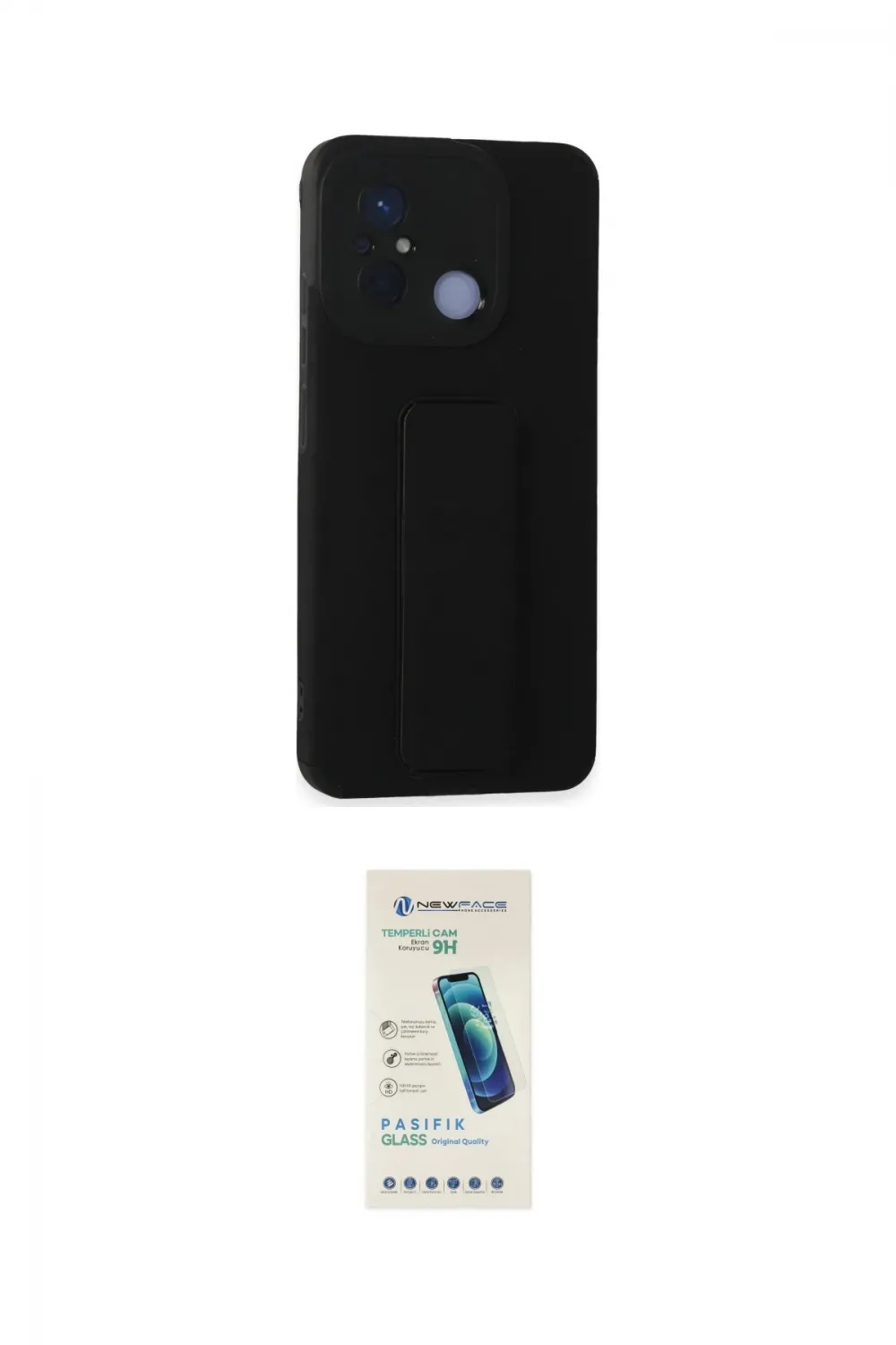 ieg™ Redmi 12C Kılıf Çekirdek Yansıma - Şeffaf Pasifik Cam Ekran Koruyucu