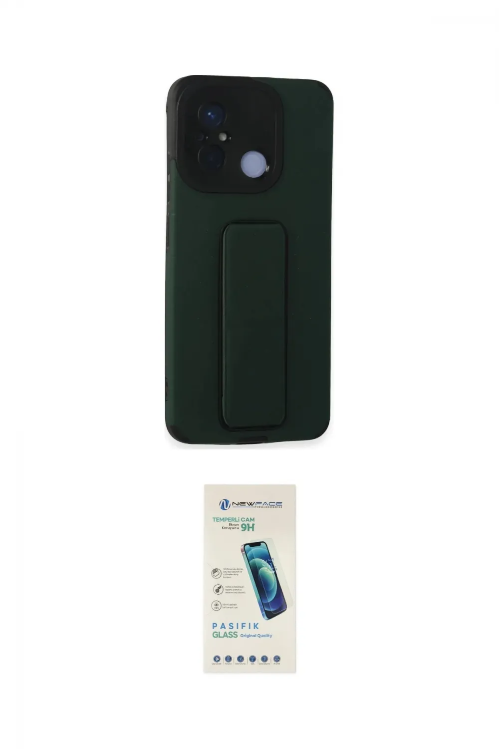 ieg™ Redmi 12C Kılıf Çekirdek Yansıma - Şeffaf Pasifik Cam Ekran Koruyucu