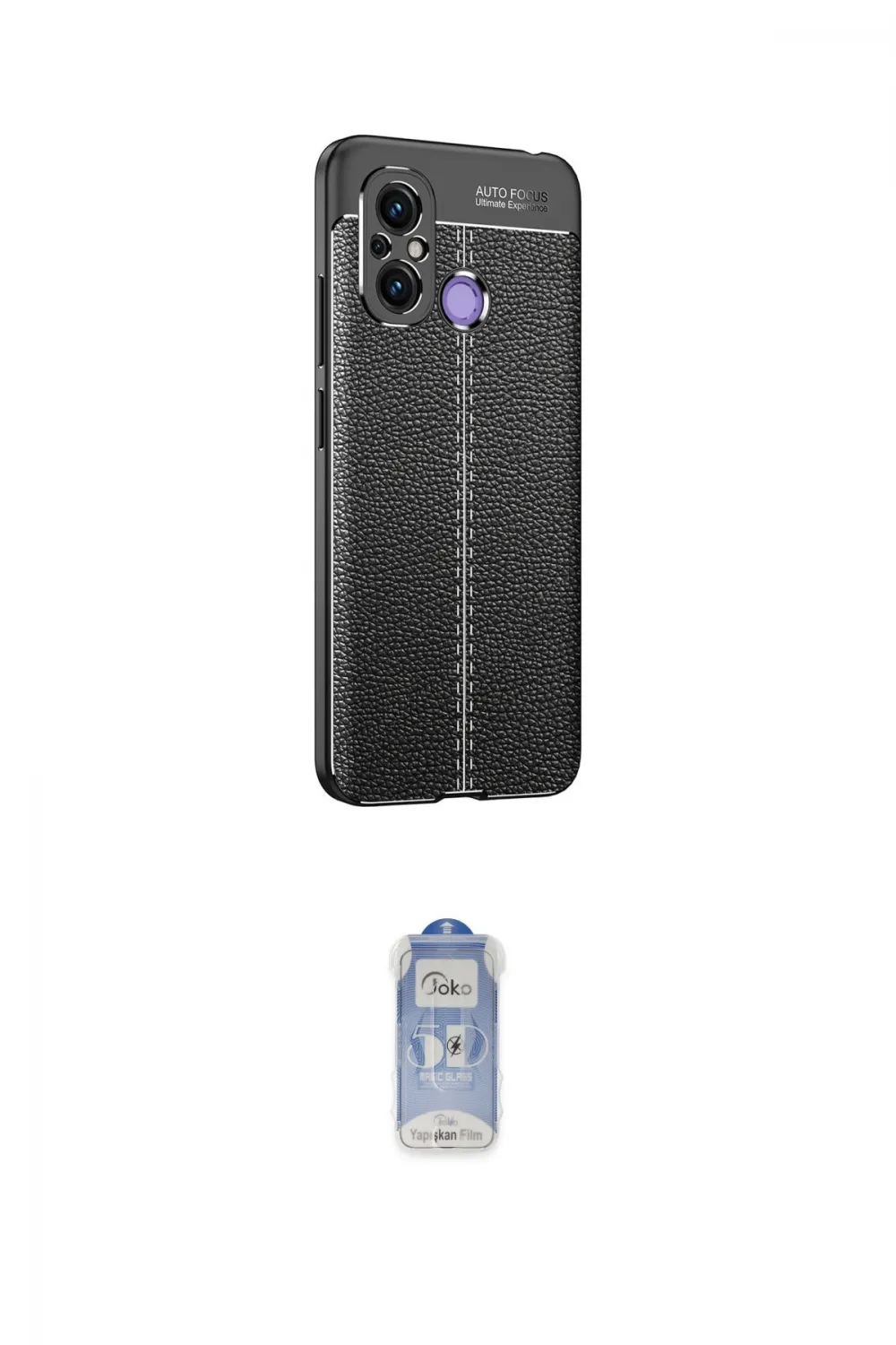 ieg™ Redmi 12C Kılıf Doruk Klasik Özel Seri - Siyah Joko Magic 5D Cam