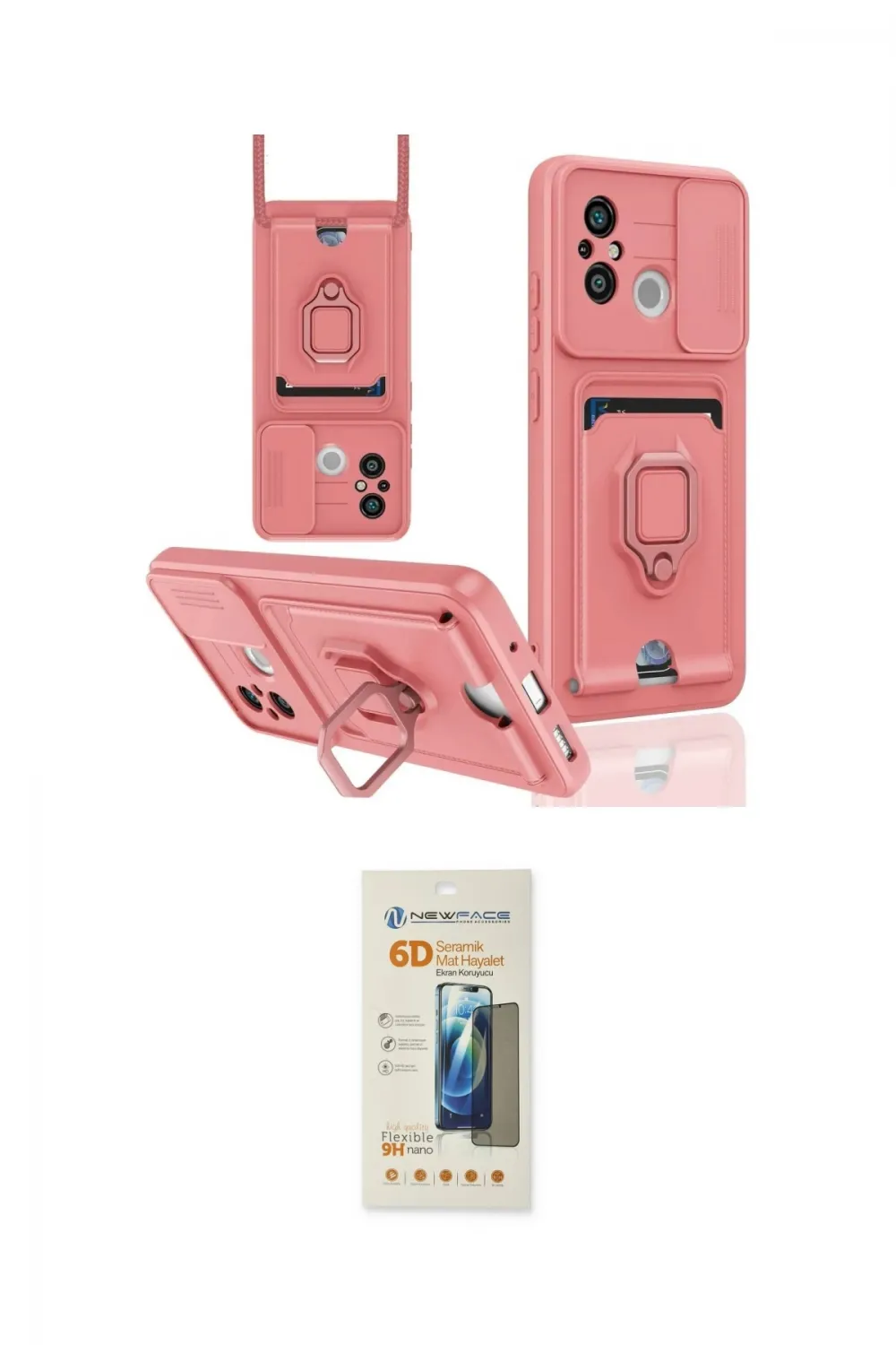 ieg™ Redmi 12C Kılıf Vadi Form Prime - Siyah 6D Mat Seramik Hayalet Nano Ekran Koruyucu