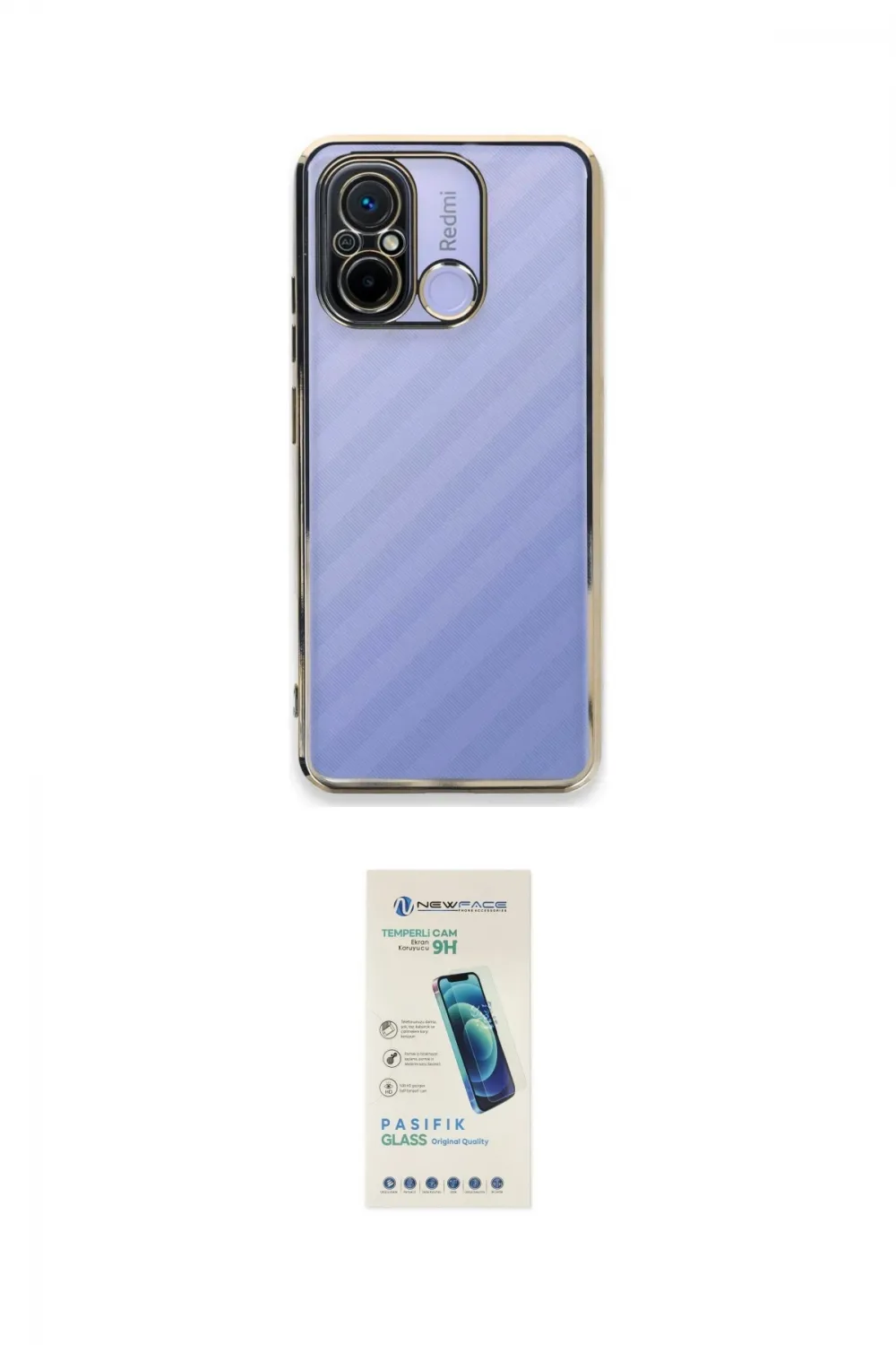ieg™ Redmi 12C Kılıf Vadi Minimal - Şeffaf Pasifik Cam Ekran Koruyucu