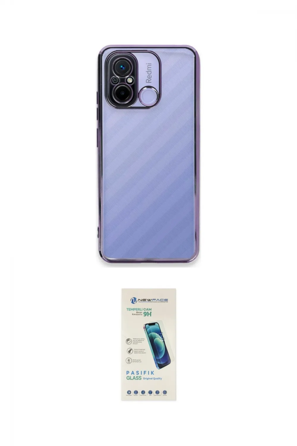ieg™ Redmi 12C Kılıf Vadi Minimal - Şeffaf Pasifik Cam Ekran Koruyucu