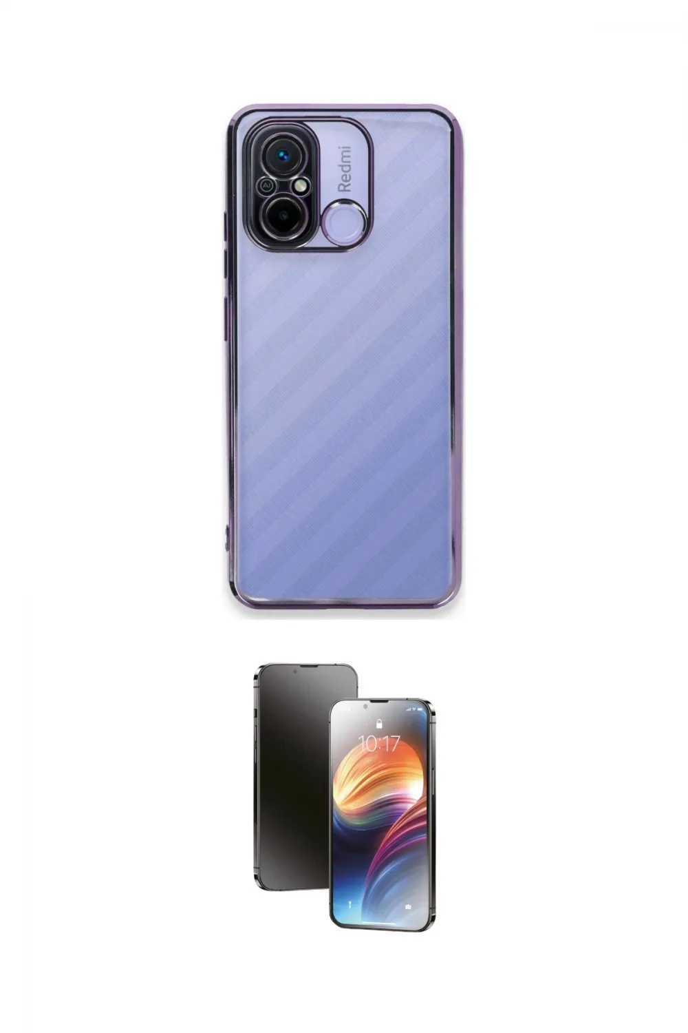 ieg™ Redmi 12C Kılıf Vadi Minimal - Siyah 3D Antistatik Mat Seramik Nano Ekran Koruyucu