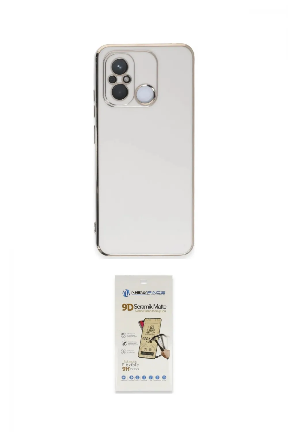 ieg™ Redmi 12C Kılıf Yankı Serisi - Siyah Mat Seramik Nano Ekran Koruyucu